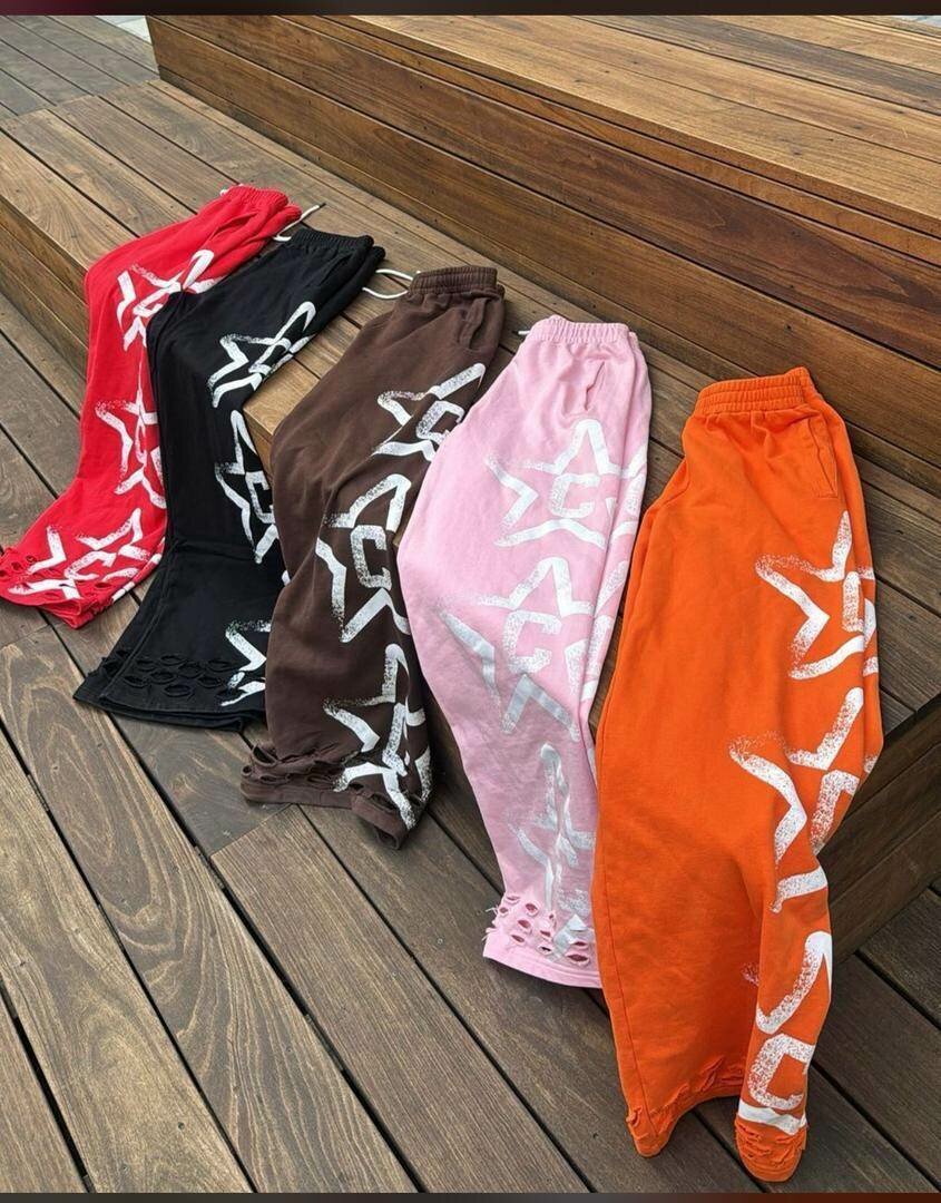 Pantalons streetwear avec étoiles