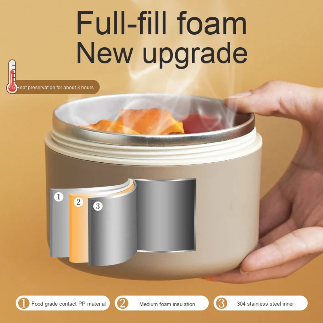 Boîte à lunch isolée en acier inoxydable