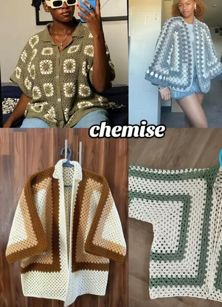 Robe en crochet violet