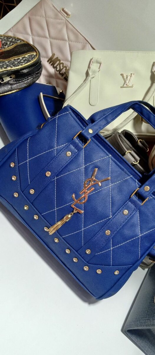 Branded hand bags.