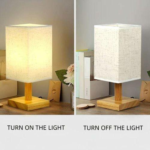 Lampe de Table en Bois Épurée