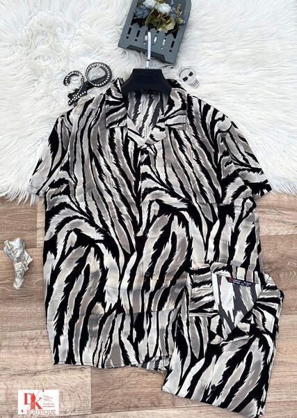 Chemise à motif zébré