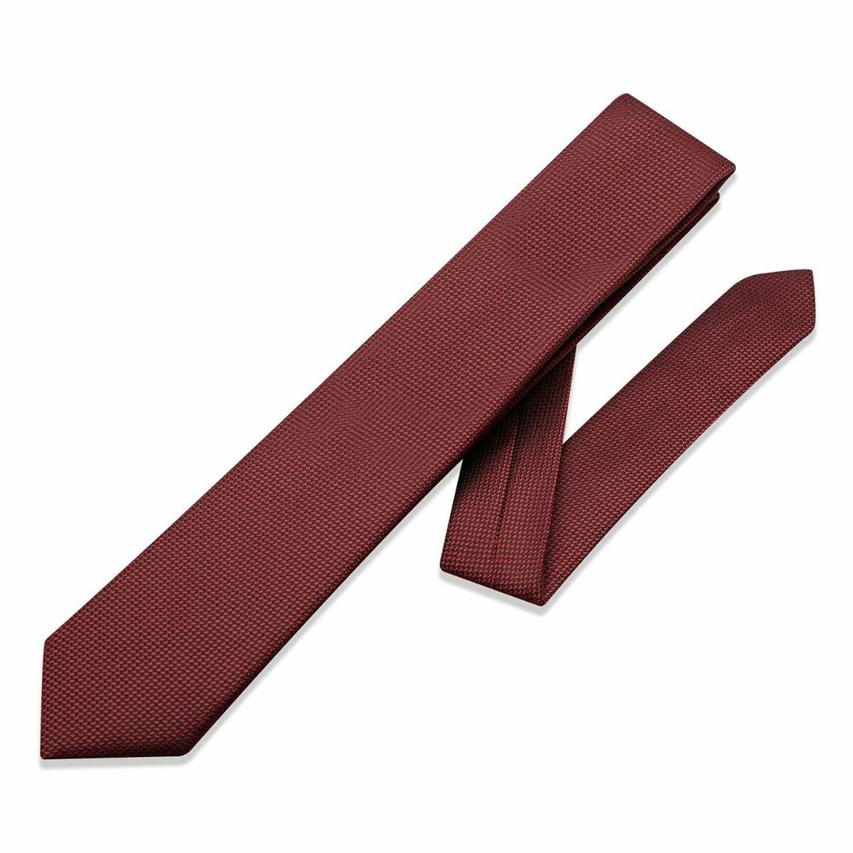 Cravate élégante en soie bordeaux