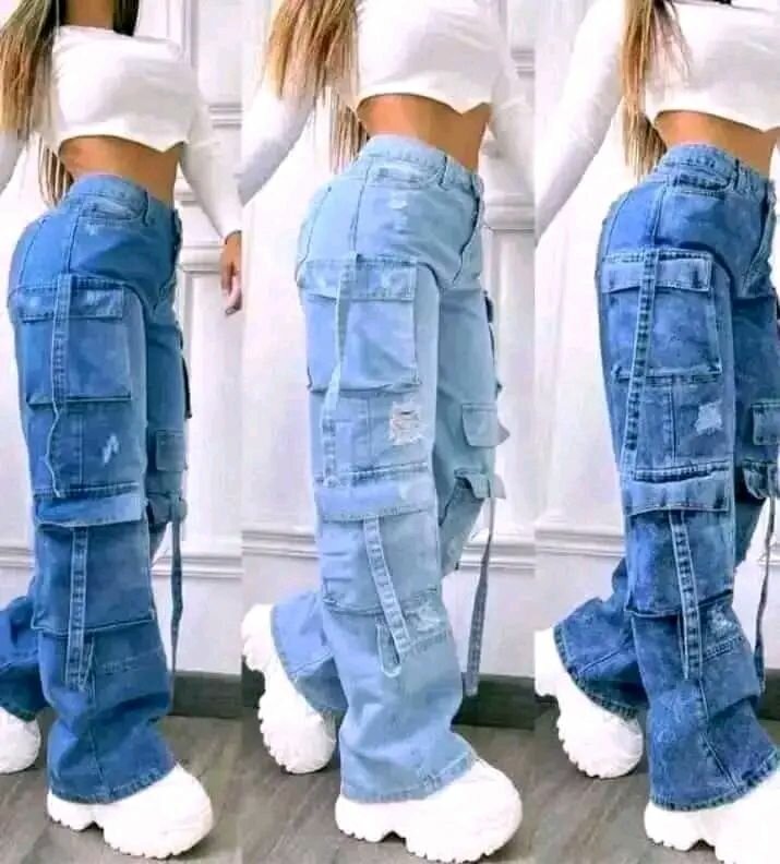 Jeans cargo tendance femmes