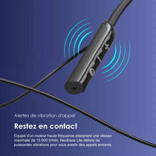 oraimo Necklace Lite Casque sans fil à vibration d'appel  (7