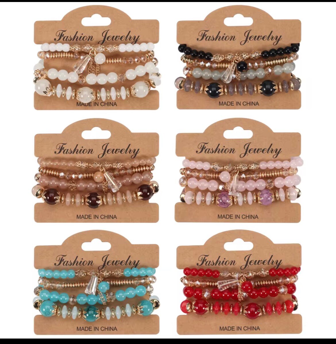 Bracelet élastique perles mode