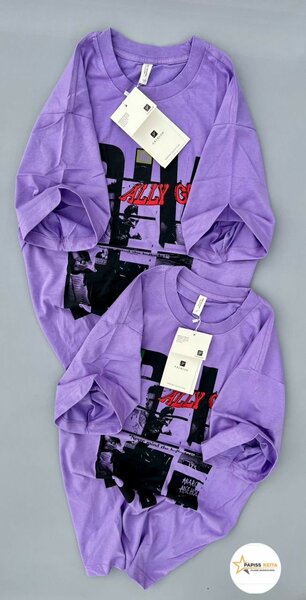 T-shirt violet duo design urbain