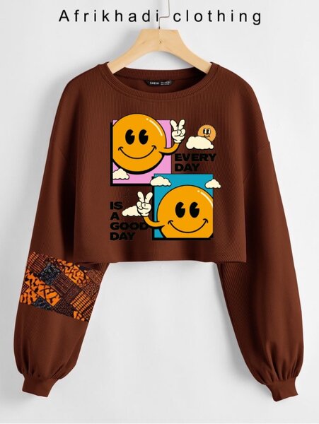 Afrikhadi crops sweatshirt