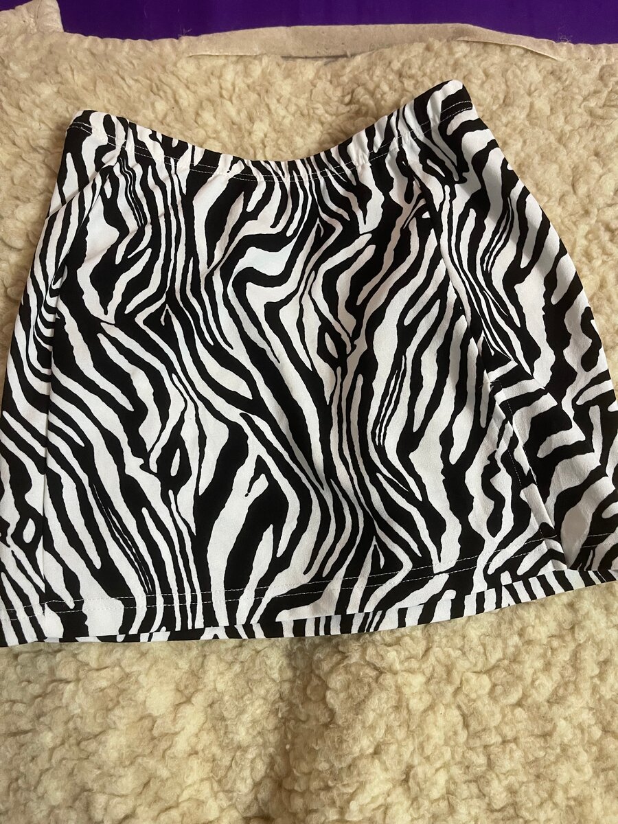 Jupe Évasée Zébrée Chic