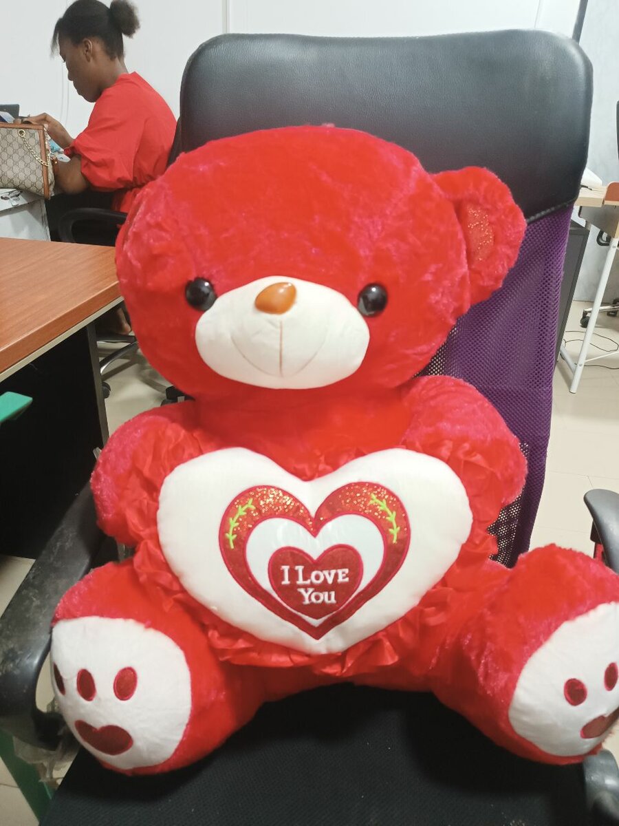 Peluche doudou rouge