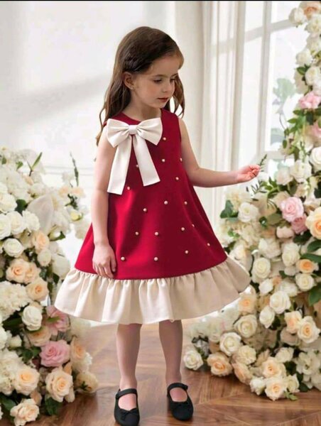 Robe Fille Élégante Bow 4 à 7