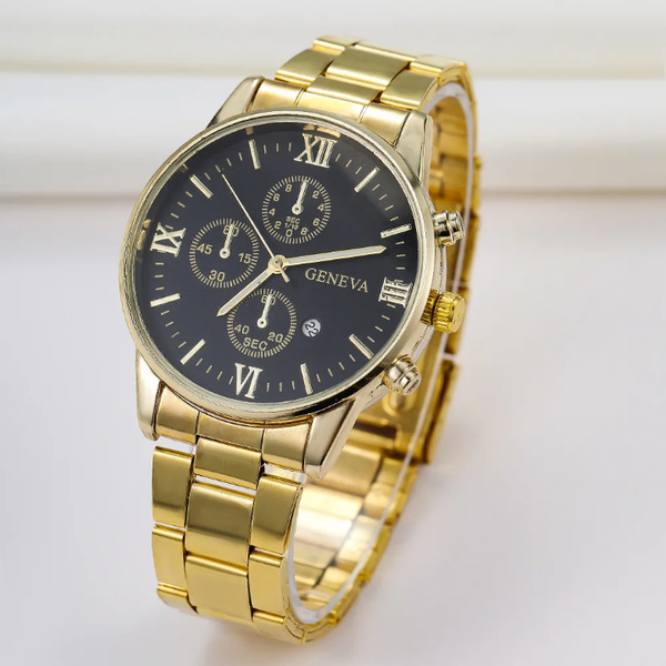 Montre Homme Dorée Élégante