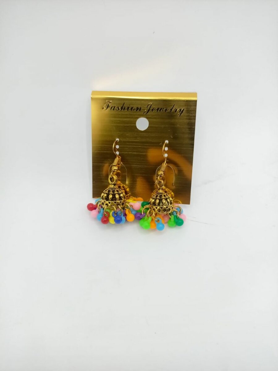 Golden Mini Jhumka Stylish Earrings for Girls and Women Fash