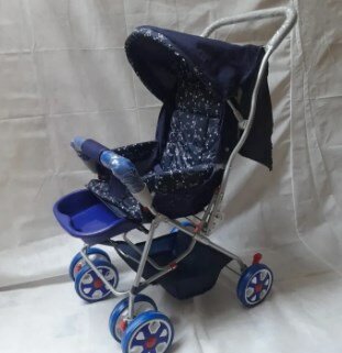 Baby stroller pram with (06) wheels and 3 position for New Born