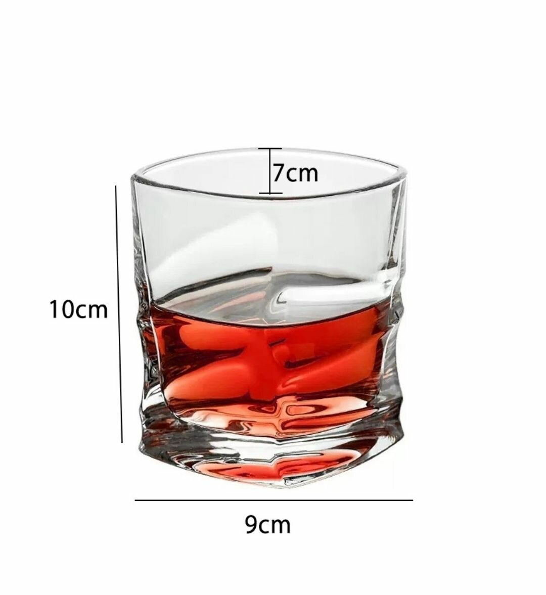 HEAVY-BOTTOMED OVAL-SHAPED GLASS FOR BEVERAGES