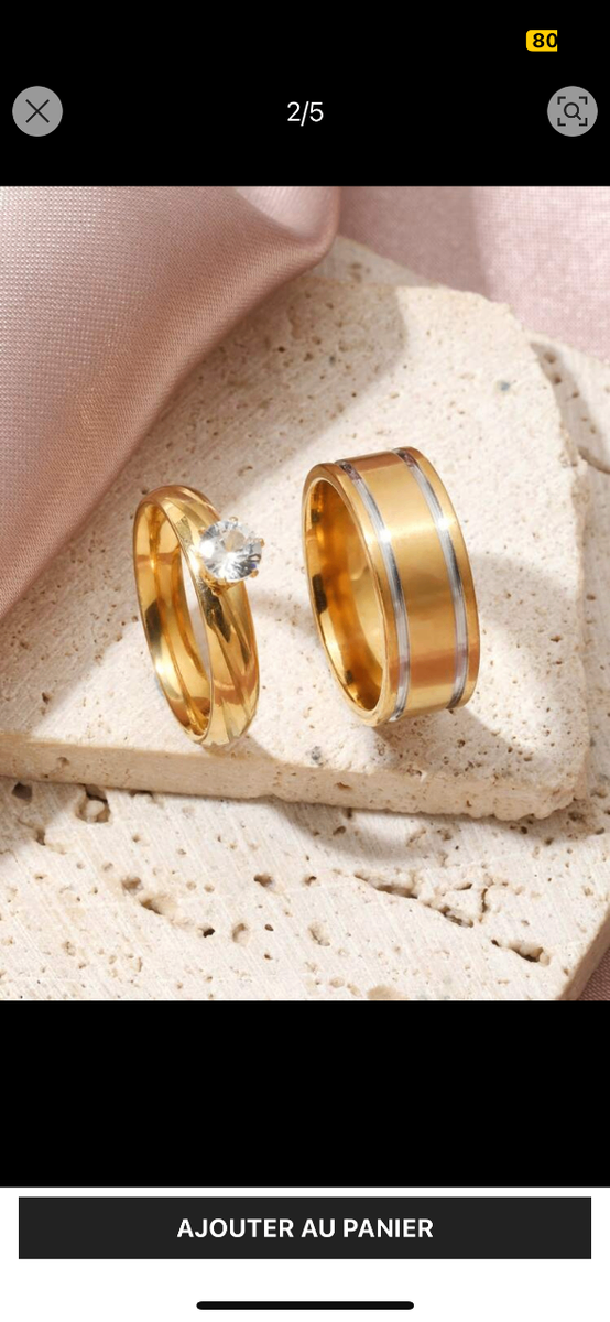 Ensemble de Bagues en Or Élégantes