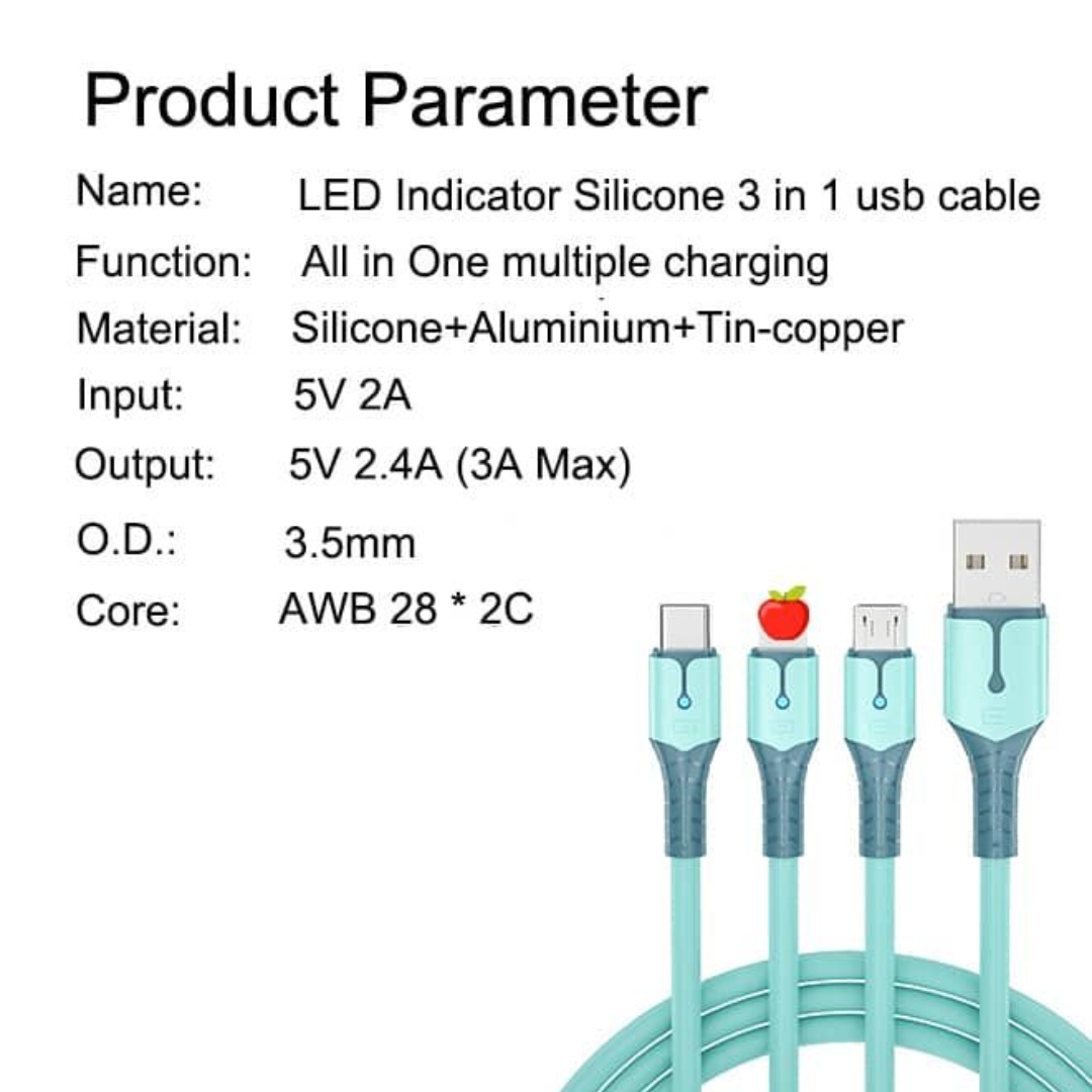 Câble 3-en-1 de haute qualité
