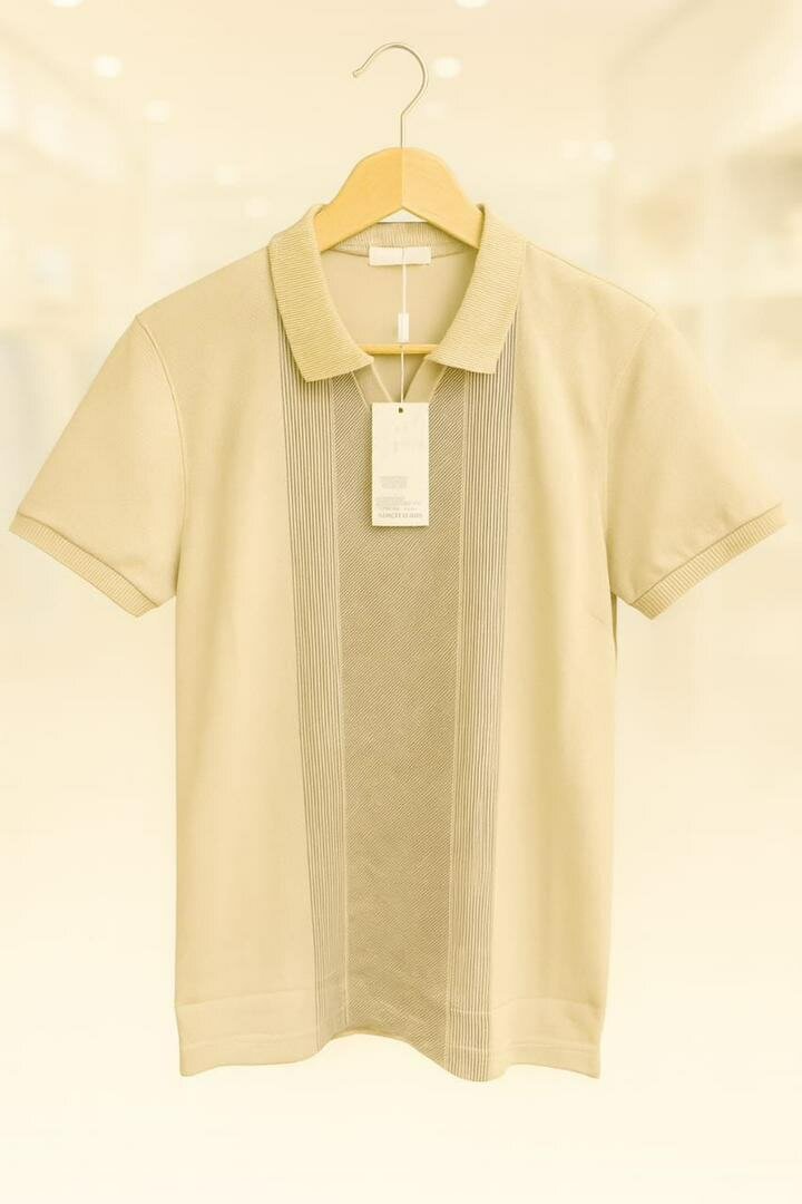 Polo beige élégant en coton