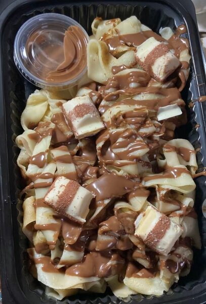 Fettucine nutella + kinder bue