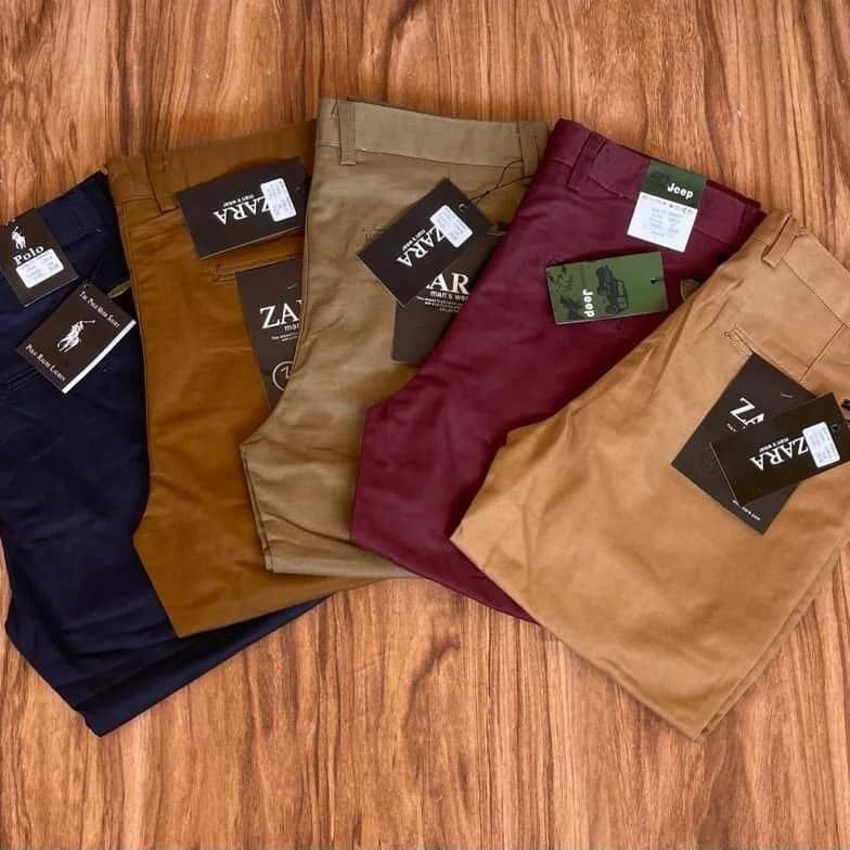 ORIGINAL NON- STRETCH KHAKI TROUSERS  AVAILABLE IN STOCK