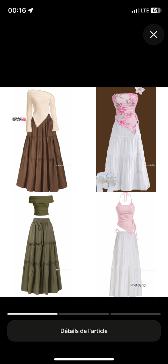 Jupe longue bohème blanche