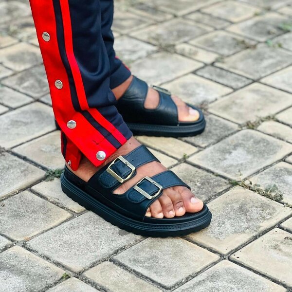 Sandales à double boucle pour hommes