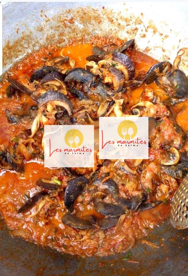 Escargot sauté & attieke