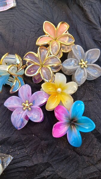 Pinces à Cheveux Fleur Colorées
