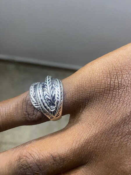 Bague Argent Texturée Élégante