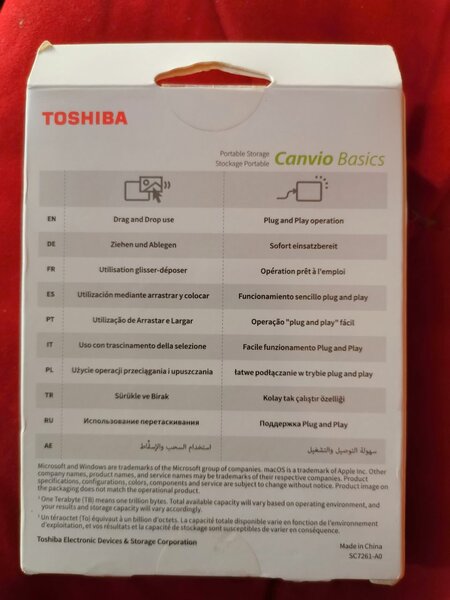 Disque dur externe Toshiba 2 tera