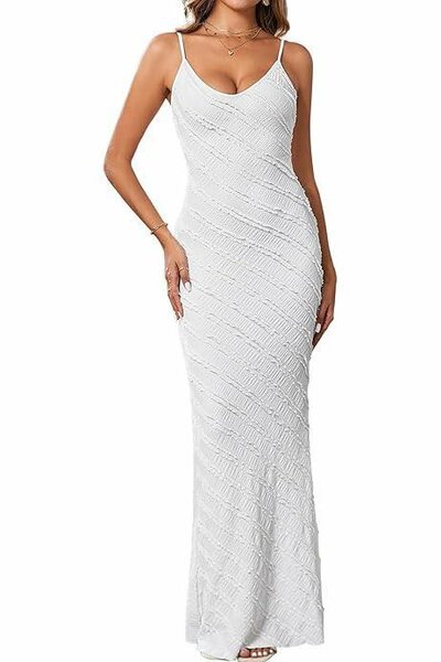 Robe longue blanche élégante