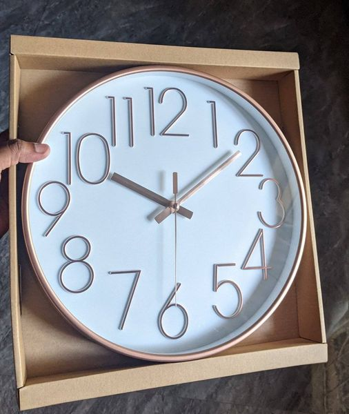 Rose gold frame wall clocks 