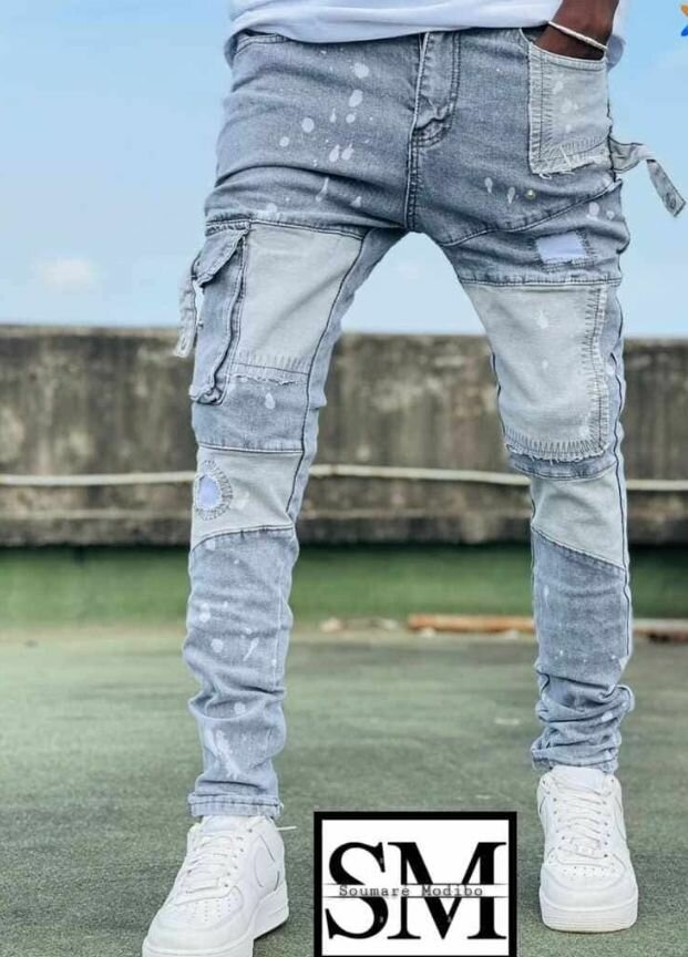 Jean cargo style homme moderne