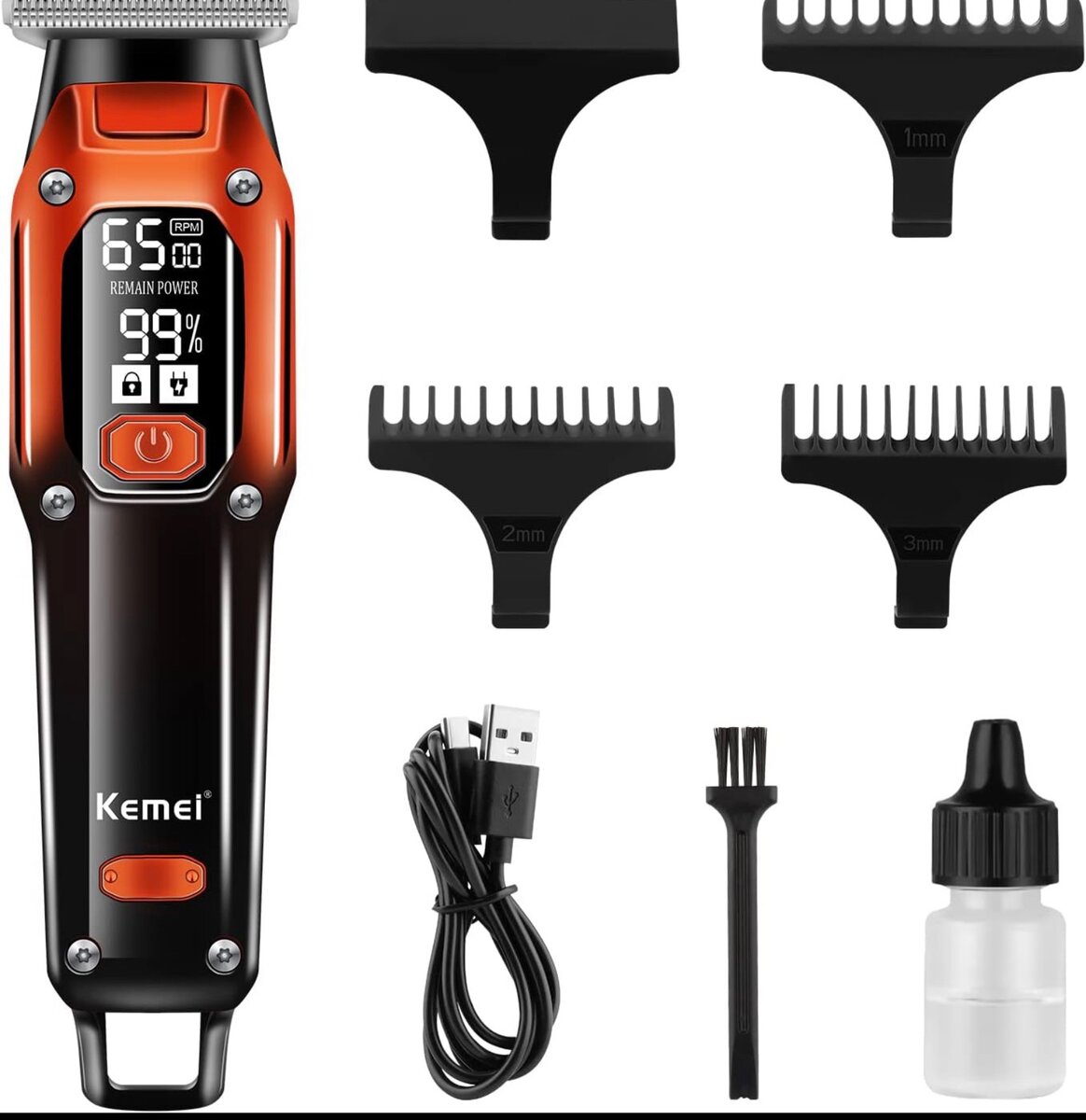 KEMEI Tondeuse à cheveux, sans fil pour coupe de cheveux, to