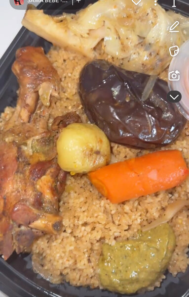 Délicieux plat de tchep poulet