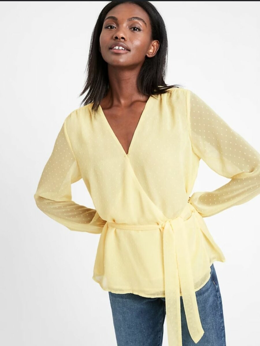 BananaRepublic Chifon Wrap Top