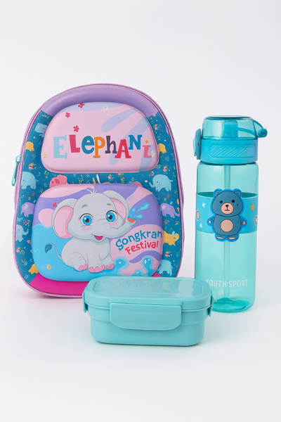Ensemble Enfant Sac, Gourde, Boîte