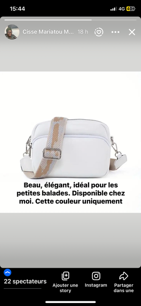 Sac bandoulière blanc chic