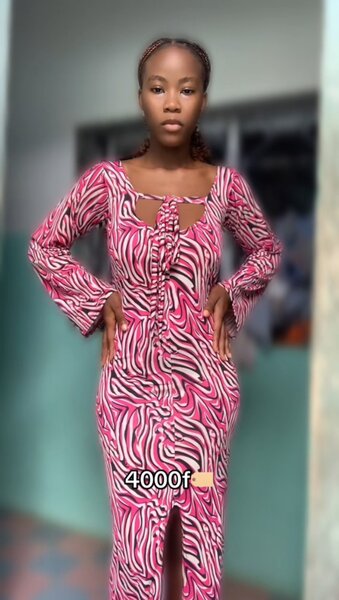Robe élégante en motifs africains