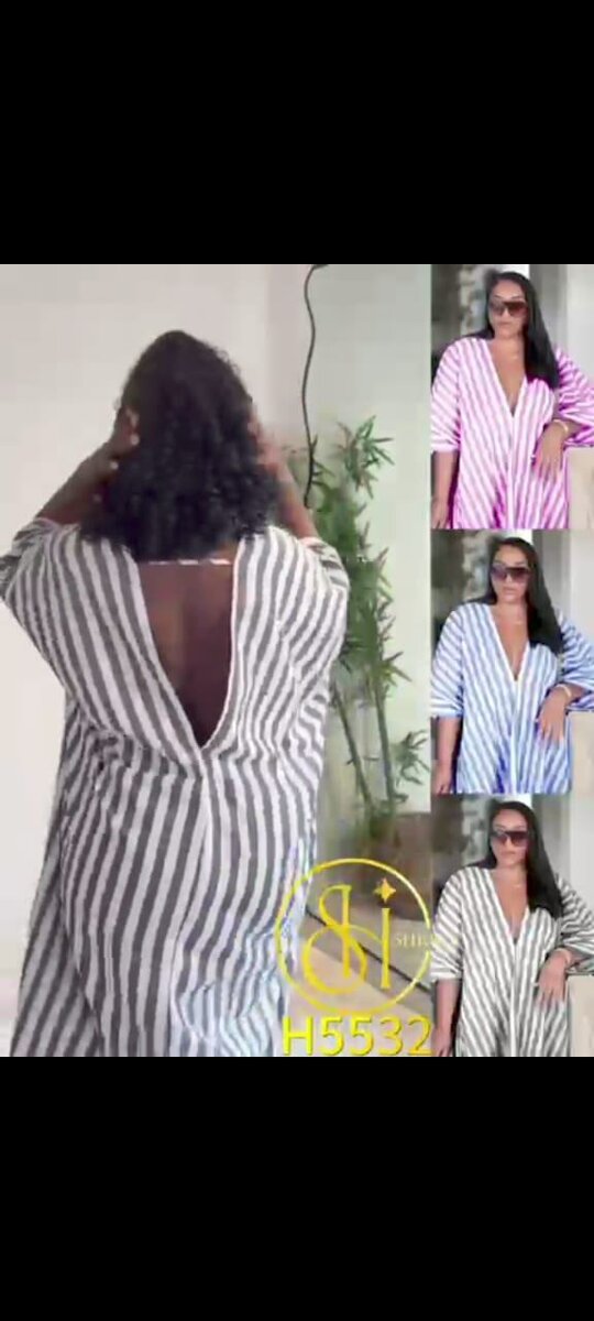 Robe d'été rayée ample