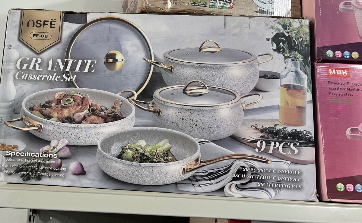 09pc granite cooking pot 1100