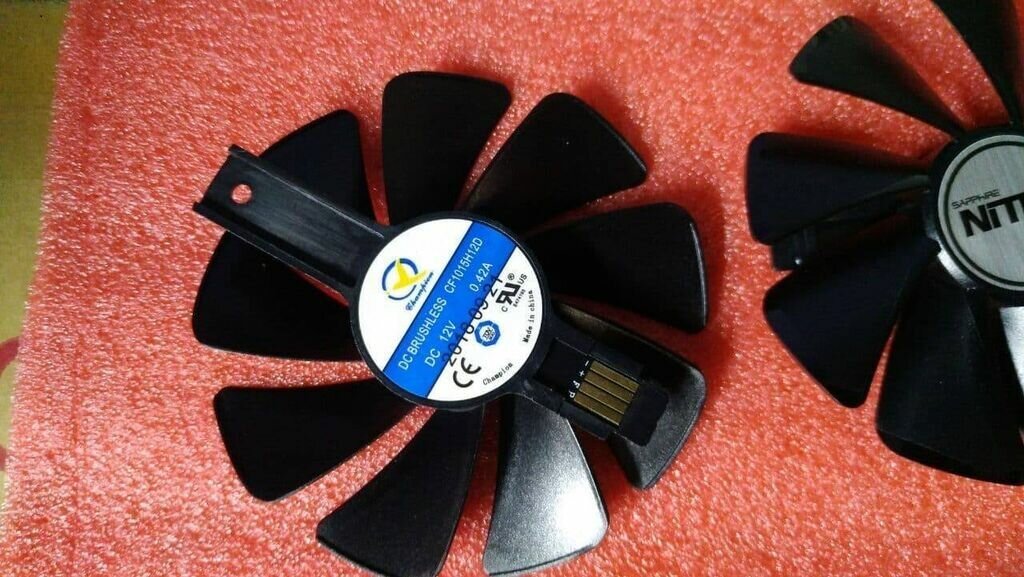 Кулер Sapphire NITRO RX480 8G RX 470 4G 95мм На подшипниках