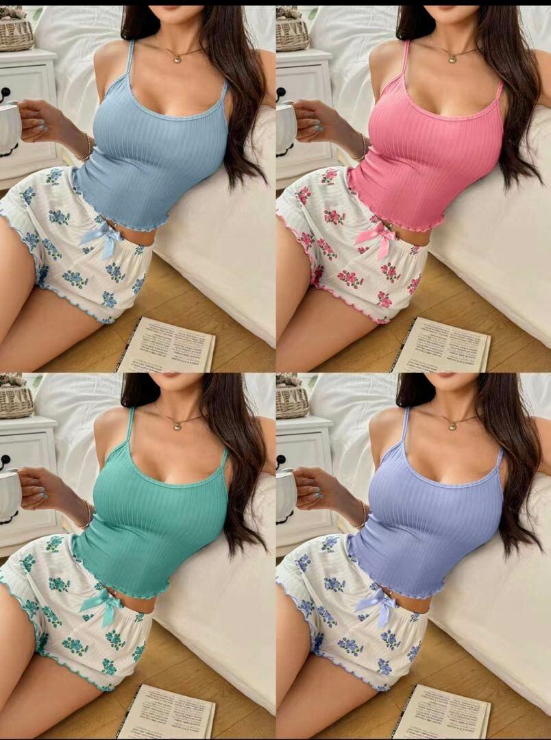 Ensemble pyjama court femme été