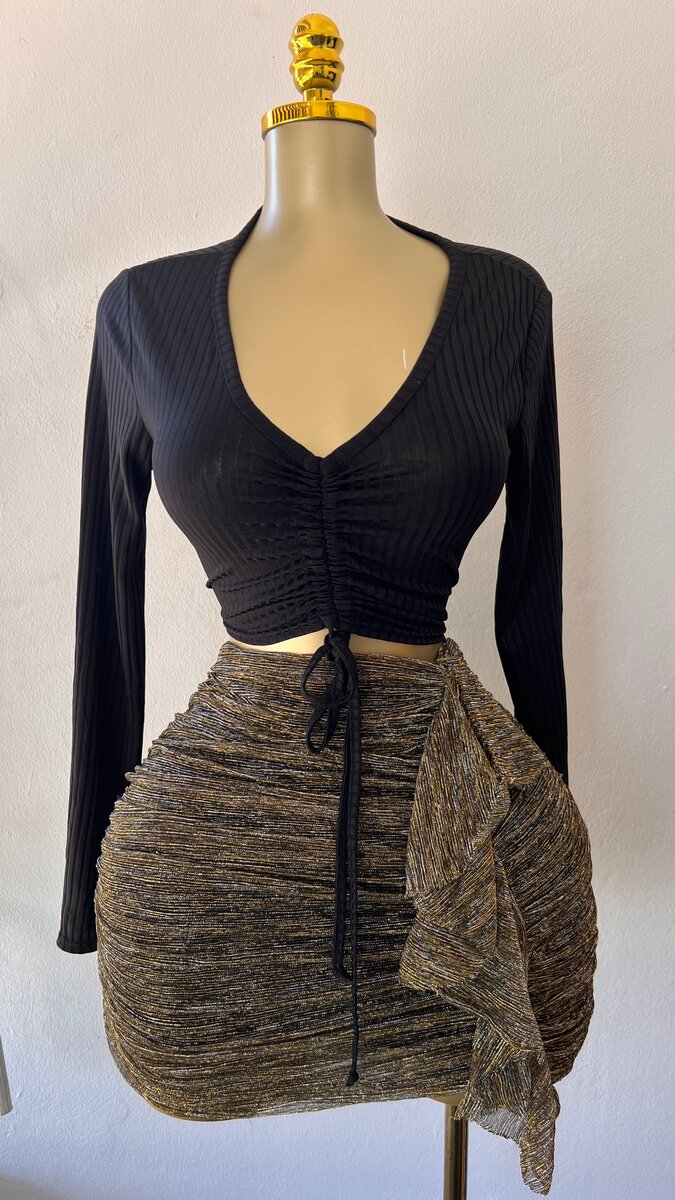 Ensemble Jupe et Haut Noir Glamour