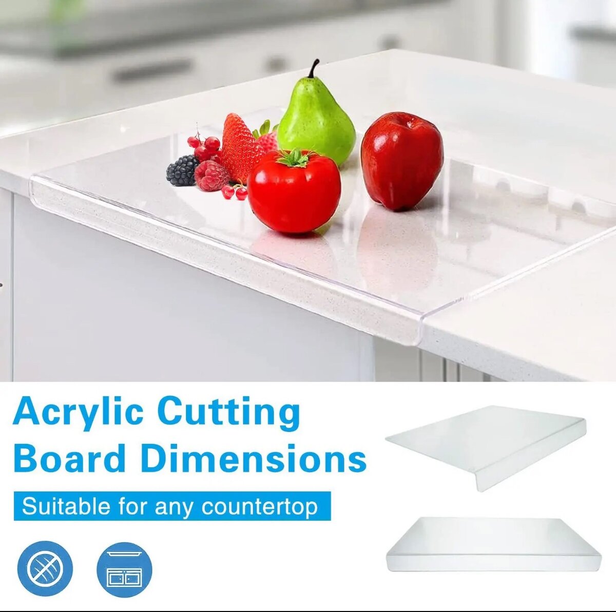 Acrylic cutting board / transparent chopping board