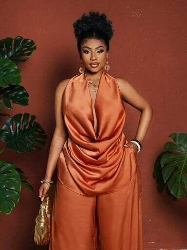 Pantalon large élégant femme