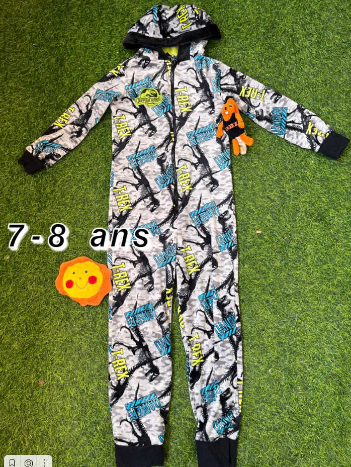 Combinaison "Jurassic Park" 7-8 ans