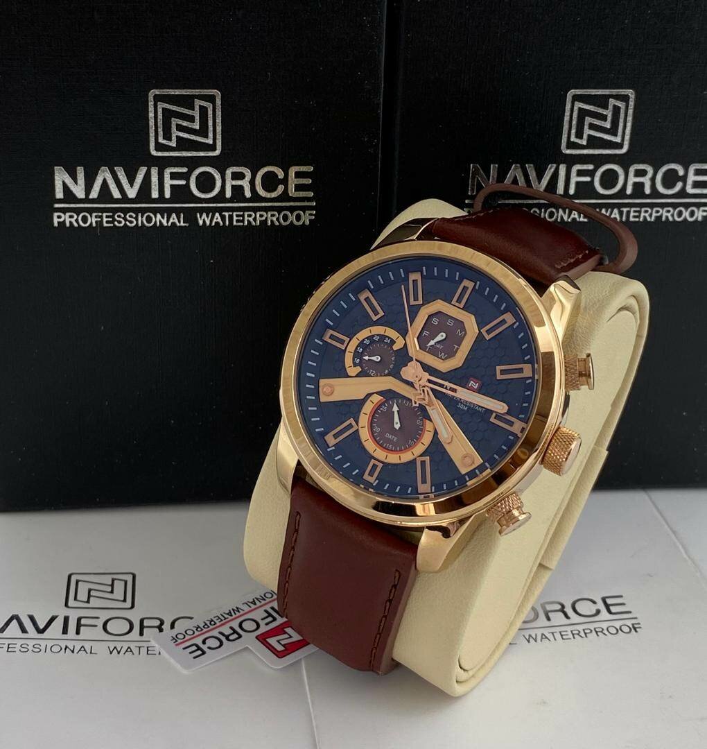 Naviforce leather watch