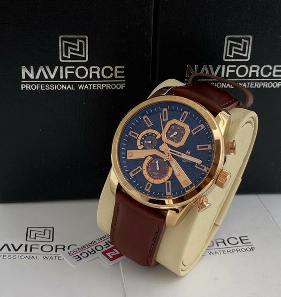 Naviforce leather watch