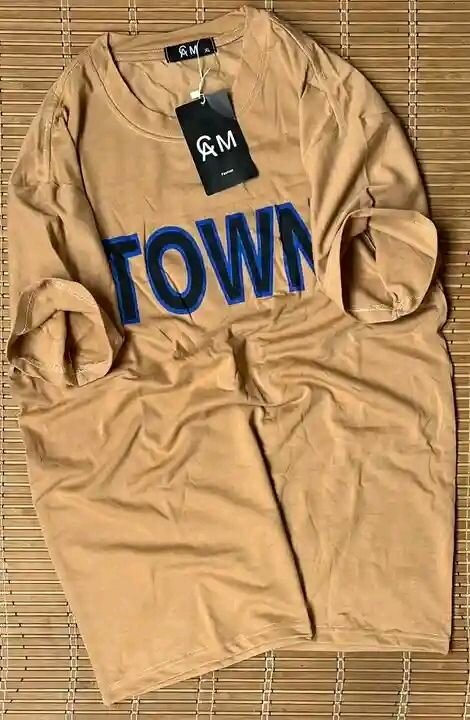 T-shirt en coton beige style